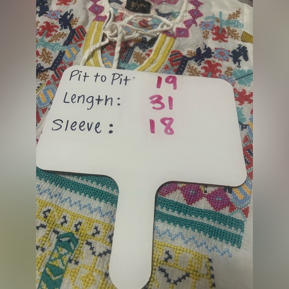 Johnny Was Biya Tunic Blouse Sz S Bohemian Embroidered Colorful Peasant Festival - Picture 5 of 5